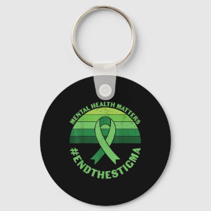 End The Stigma Suicide Depression Mental Health Aw Keychain