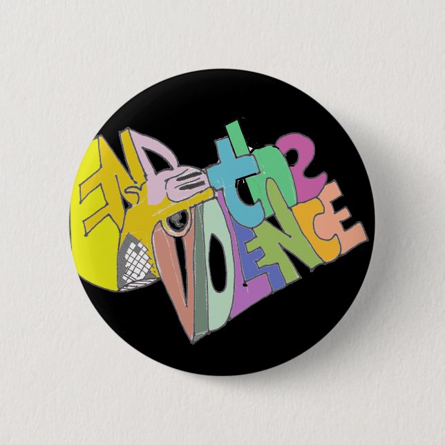 End the Violence 2 Inch Round Button (Front)