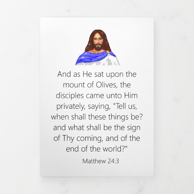 End Time Trifold Letter Fold Card (Cover)