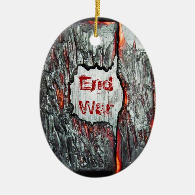 End War Ceramic Ornament (Front)