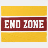 END ZONE Bold Deep Red Yellow Orange White Stripes