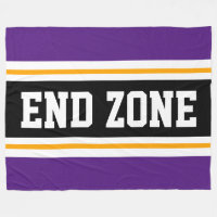 END ZONE Bold Purple Yellow Black Football Stripes