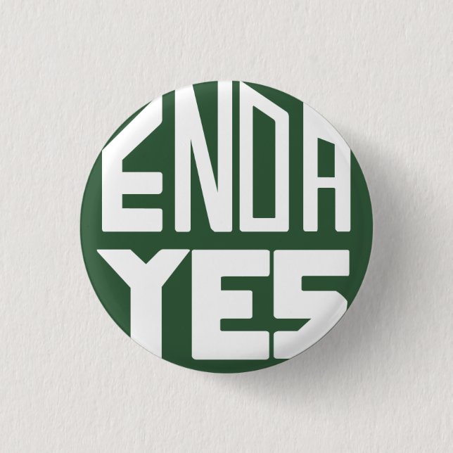 ENDA Yes 1 Inch Round Button (Front)