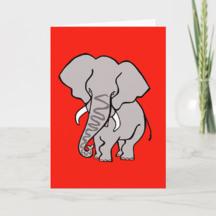 Endangered African ELEPHANT - Greeting card