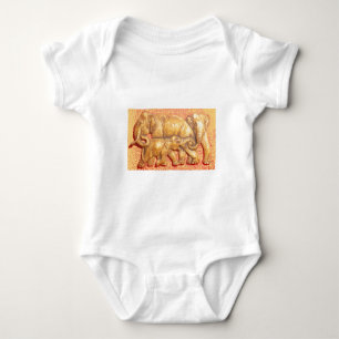 Endangered African Mara Elephants Baby Bodysuit