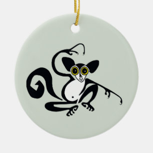 Endangered animal - AYE-AYE -Wildlife - Primate Ceramic Ornament