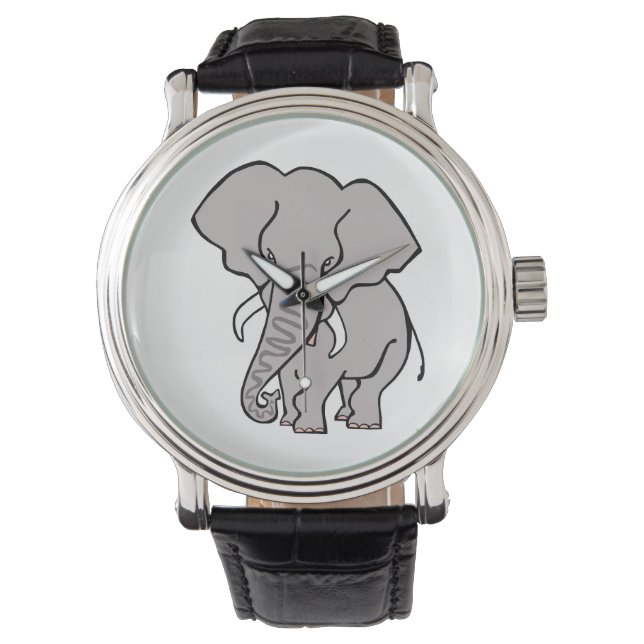 Endangered animal - Cool African ELEPHANT -  Watch (Front)