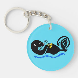 Endangered animal - Cute Sea OTTER- Mustelid Keychain