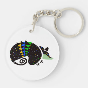 Endangered animal - Graphic ARMADILLO - Wildlife - Keychain