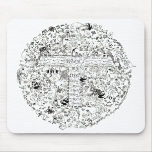 Endangered Animals Trees Planet Earth Drawing Art Mouse Pad