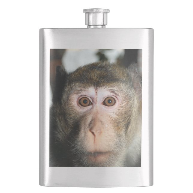 Endangered Rainforest Ape Hip Flask (Front)
