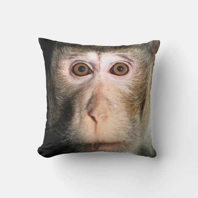Endangered Rainforest Ape Throw Pillow (Front)