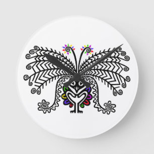 Endangered species - Graphic LyreBIRD - Australia Round Clock