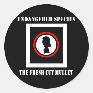 Endangered Species-The Fresh Cut Mullet Classic Round Sticker