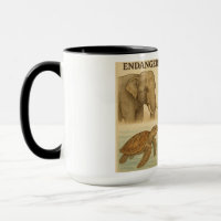 Endangered Species Vintage Illustration
