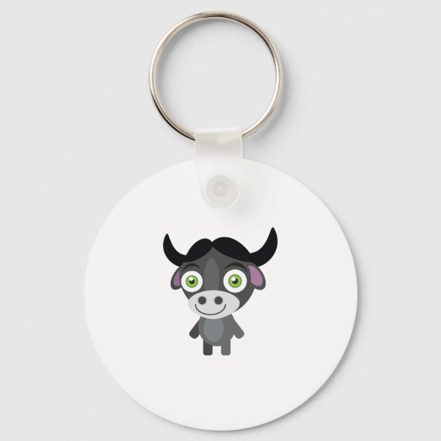 Endangered Water Buffalo - My Conservation Park Keychain (Front)