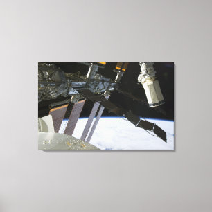 Endeavour's arm amidst International Space Stat Canvas Print