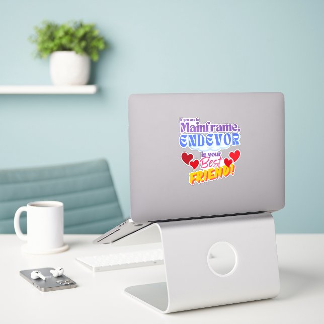Endevor in Mainframe Programming Sticker (Laptop On Desk)