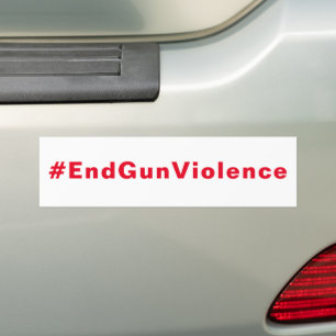#EndGunViolence End Gun Violence white red Bumper Sticker