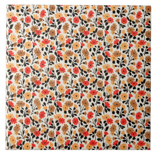 Endleaves of Art floral pattern Tile