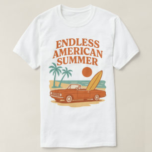 Endless American Summer Retro Surf Art T-Shirt