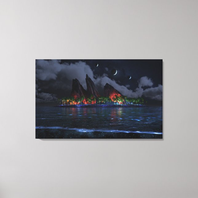 Endless Blue (Night) Canvas Print (Front)