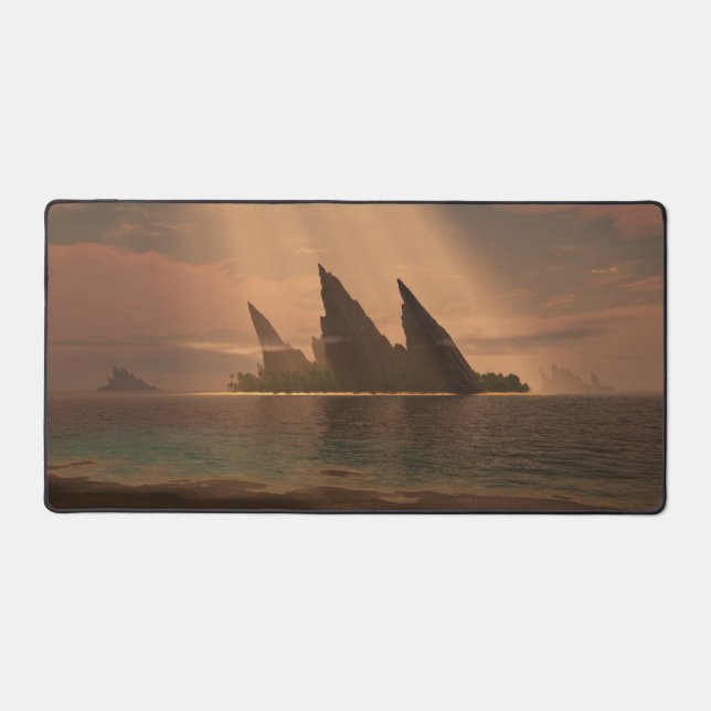 Endless Blue (Sunbeam) Desk Mat (Front)