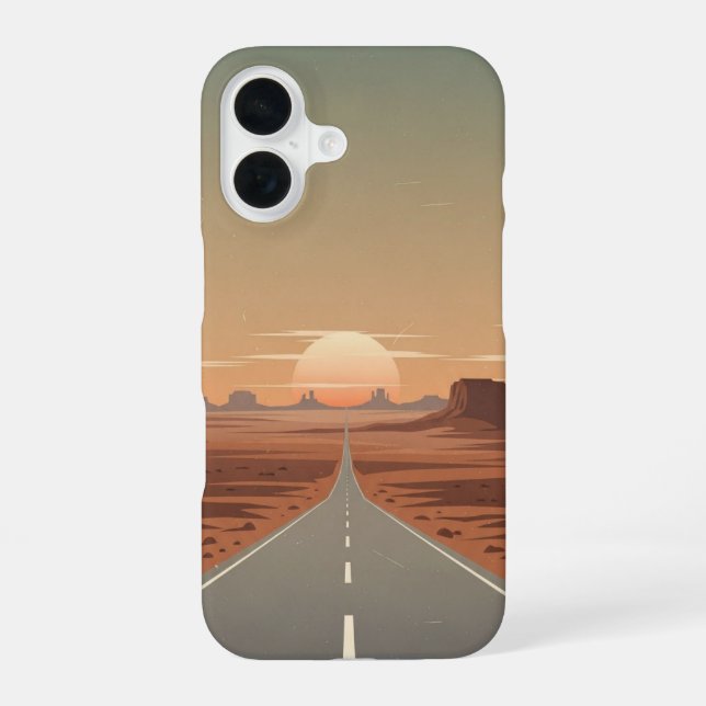 Endless Desert Highway iPhone 16 Case (Back)