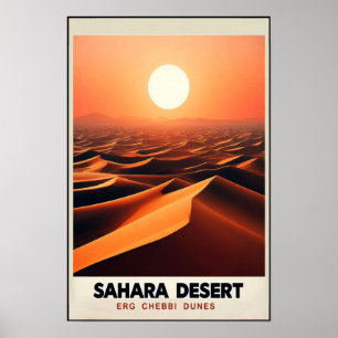 Endless Dunes Of Erg Chebbi, Morocco Poster