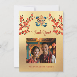 Endless Knot Tibetan Wedding Thank You Card