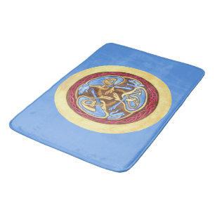 Endless knot with animals Bath Mat