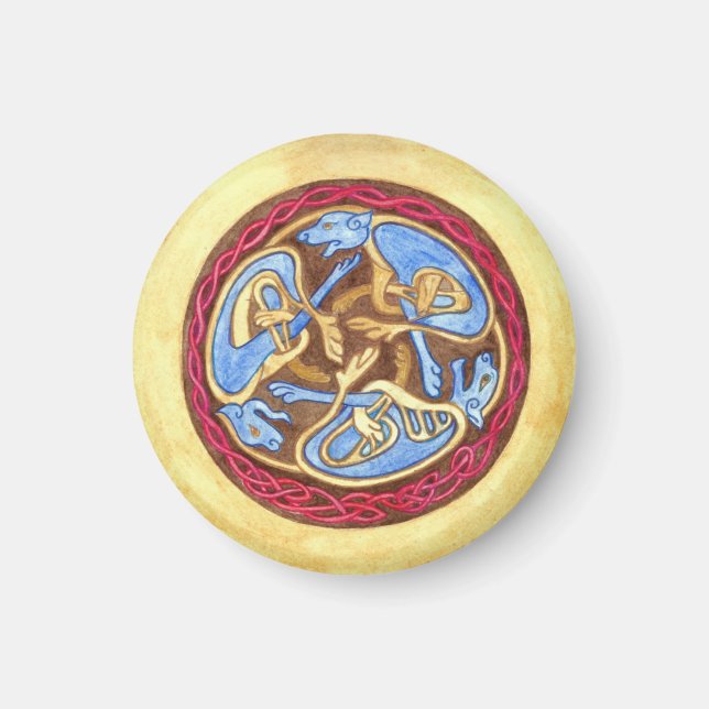  Endless knot with animals  Magnet (Front)