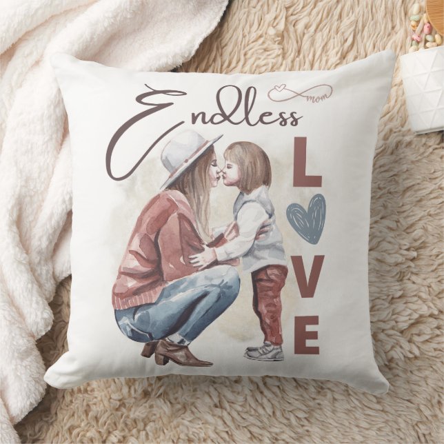 Endless Love design Mother day  Throw Pillow (Blanket)