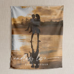 Endless Love Modern Script Couple Photo Gift Sherpa Blanket<br><div class="desc">Commemorate a couple's special day with a cozy photo throw blanket to add both functionality and warmth to their shared space.  A gift that creates lasting memories as they begin their married life.</div>