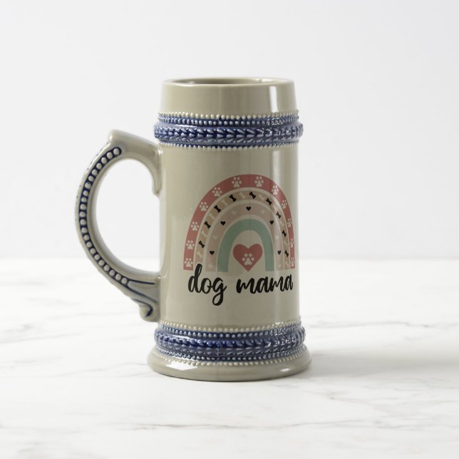 Endless love shared between humans and Canine. Beer Stein (Left)