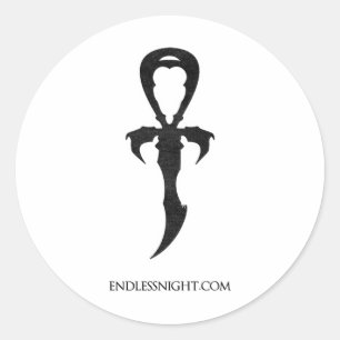 Endless Night: Vampyre Legacy Ankh Classic Round Sticker