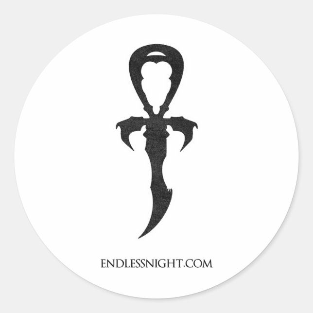 Endless Night: Vampyre Legacy Ankh Classic Round Sticker (Front)