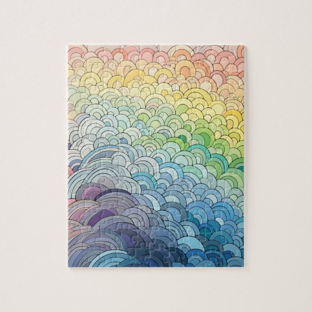Endless Pastel Rainbow Jigsaw Puzzle (Vertical)