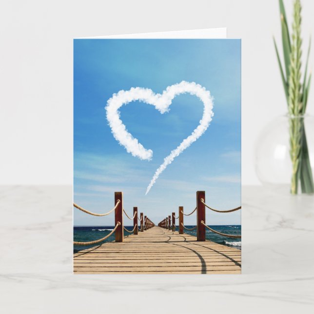 Endless Path Heart-Shaped Cloud Card (Front)