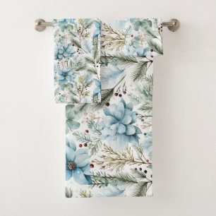 Endless possibilities with Winter flowers - Bath Towel Set