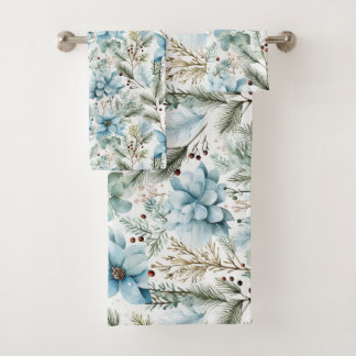 Endless possibilities with Winter flowers - Bath Towel Set