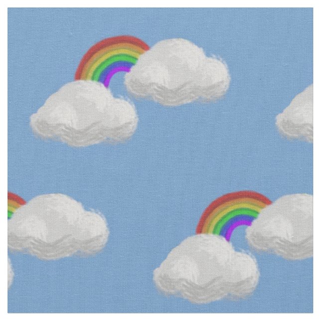 Endless Rainbows Patterned Fabric (Close Up)