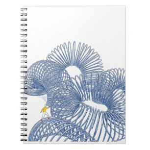 Endless Slinky Coil Walk Minimalist Notebook