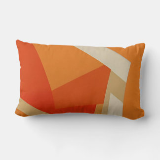 Endless Steps - in Warm Orange Lumbar Pillow