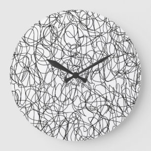 Endless String: Woven Texture Symphony Large Clock