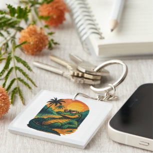 Endless Summer Crocodile - Retro Keychain