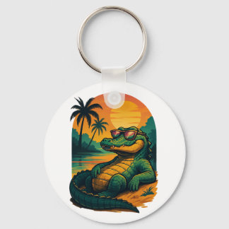Endless Summer Crocodile - Retro Keychain