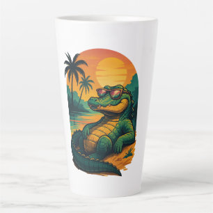 Endless Summer Crocodile - Retro Latte Mug