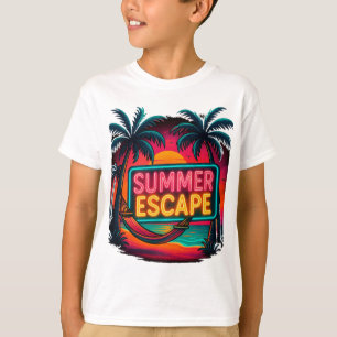 Endless Summer Escape – Retro Sunset Adventure T-Shirt