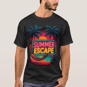 Endless Summer Escape – Retro Sunset Adventure T-Shirt